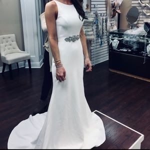 Maggie Sottero Claudia Dawn Crepe Wedding Dress.